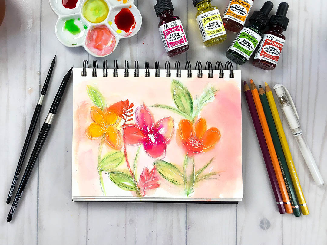 Painting with Dr. Ph Martin's Radiant Watercolors - Indigojade Creative